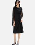 Round Neck Irregular Long Sleeve Dress