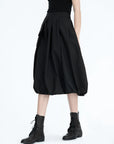 Side Pocket Letter Print Casual Skirt