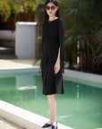 Round Neck Irregular Long Sleeve Dress