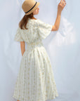 Embroidered Spaghetti A Line Shirt Dress Set