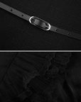 Ruffle Detailed Belted A-Line Dress