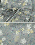 V-neck Floral Print A-line Dress