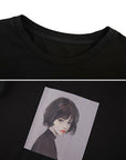 Round Neck Letter Printed Short Sleeve T-shirt