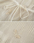 Embroidered A-line Mesh Short-sleeved Dress