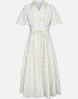 Embroidered Spaghetti A Line Shirt Dress Set