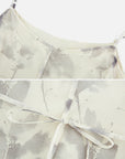 Halo Dyed Printed Mesh Spaghetti Dress