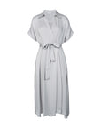 V-neck Elegant Fluid Shirt Dress