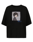 Round Neck Letter Printed Short Sleeve T-shirt