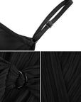 V Neck Texture Spaghetti Two-piece Dress