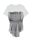 Slim Fit Color-blocked Mesh T-shirt