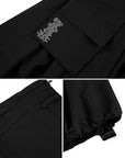 Side Pocket Letter Print Casual Skirt