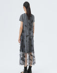 Butterfly Mesh Two-Piece Short Sleeve Dress