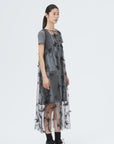 Butterfly Mesh Two-Piece Short Sleeve Dress