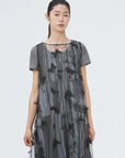 Butterfly Mesh Two-Piece Short Sleeve Dress
