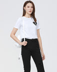 Simple Round Neck Print Short-sleeved T-shirt