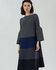 Trumpet Sleeve Loose Sweater Dress