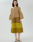 Trumpet Sleeve Loose Sweater Dress