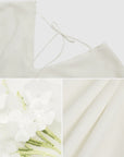Fashion V-neck mesh embroidery floral short-sleeved skirt suit