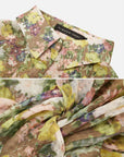 Floral Sequins Twisted Knot Shirt