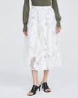 Pull On Midi Skirt With Pleats