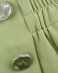 Elasticated Straight-leg Chiffon Trousers
