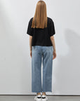 Anime Print Loose Cropped T-shirt