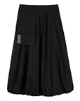 Side Pocket Letter Print Casual Skirt