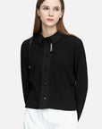 Lapel Letters Casual Short Shirt