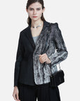 Collar Splash Ink Smudge Coat