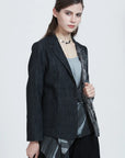 Collar Splash Ink Smudge Coat
