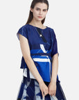 Crew Neck Tie Loose Short Sleeve Shirt