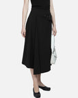 A-Line Pleated Side Buckle Vintage Skirt