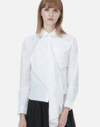 Irregularly Designed Stacked Long-Sleeved Shirt