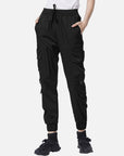 Belt Three-Dimensional Pocket Black Cargo Trousers