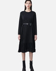 Folds Stitching Irregular Waist Dress