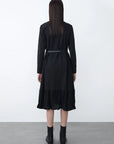 Folds Stitching Irregular Waist Dress