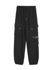 Drawstring Printed Pockets Cargo Pants