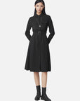 Lapel Collar Contrast Stripe Shirt Dress