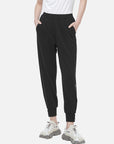 Personality Tight Contrast Color Letter Black Sports Pants