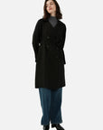 Casual Lapel Double Breasted Draw-In Mid-Length Trench Coat