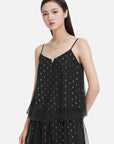 Spaghetti Strap Chiffon Tank Tops