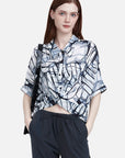 Ink Smudge Stitching Short-Sleeved Shirt