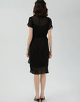 V Neck Texture Spaghetti Two-piece Dress