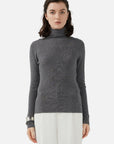 High-Neck Knit Sweater