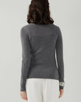 High-Neck Knit Sweater