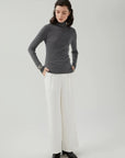 High-Neck Knit Sweater