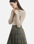 High-Neck Knit Sweater
