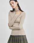 High-Neck Knit Sweater