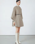 Feminine Elegance with Waist-Tie Wool Coat: Accentuating your curves.