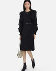 Ruffle Detailed Belted A-Line Dress